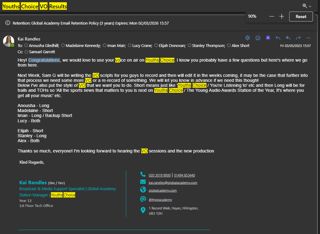 Results – Positive